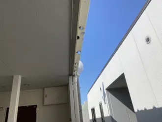 降雹による雨樋の破損